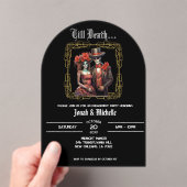 ディーアエレガントデロスミュエルトス婚約パーティ アクリル招待状 (インサイチュ (ポータブル))