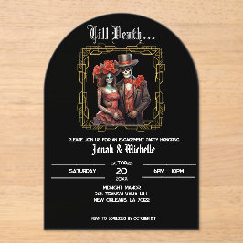 ディーアエレガントデロスミュエルトス婚約パーティ アクリル招待状