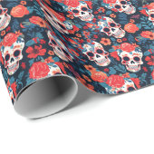 💀ディーアデムエルトス、砂糖スカル ラッピングペーパー (ロールコーナー)