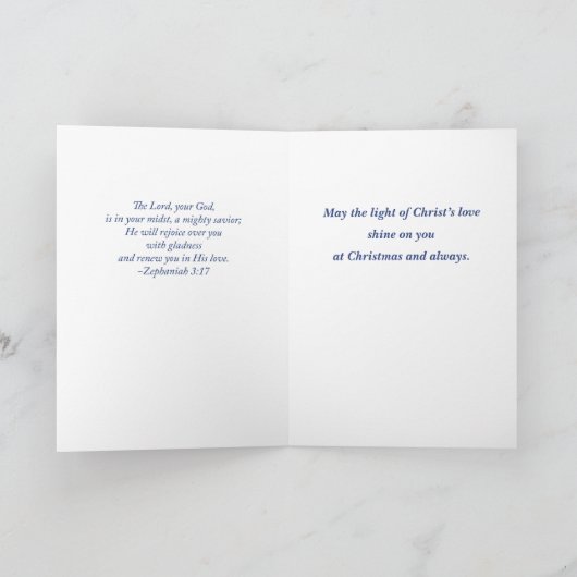 ディーコンとファミリークリスマス恵みマンガー カード (内部)