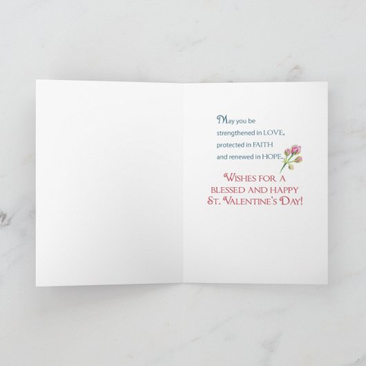 ディーコンと妻のバラの宗教的な饗宴のために カード (内部)