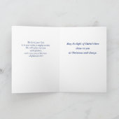 ディーコンと妻クリスマス恵みマンガーオンブルー カード (内部)