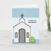 ディーコンの誕生日チャペルブルーと聖なる書物、 経典 カード (正面)