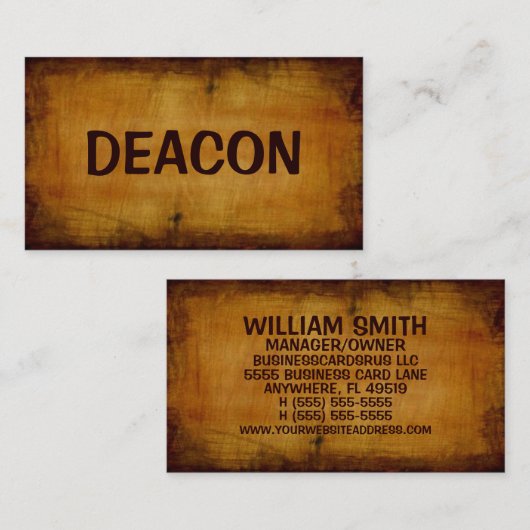 ディーコンアンティーク名刺 名刺 (正面/裏面)
