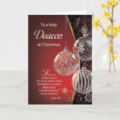 ディーコンクリスマスバイブル引用文オーナメント カード (黄色い花)