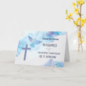 ディーコン調整記念日恵みパープル カード (黄色い花)