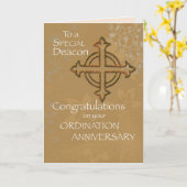 ディーコン20周年記念アンティーク金ゴールドL カード (黄色い花)