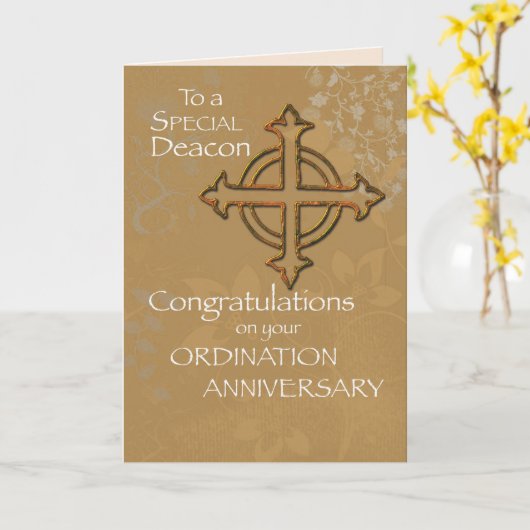 ディーコン20周年記念アンティーク金ゴールドL カード (黄色い花)