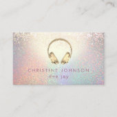 ディージェイフェイクカラフルグリッター効果 名刺 (正面)