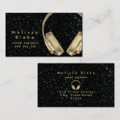 ディージェイフェイクブラックグリッター 名刺 (正面/裏面)