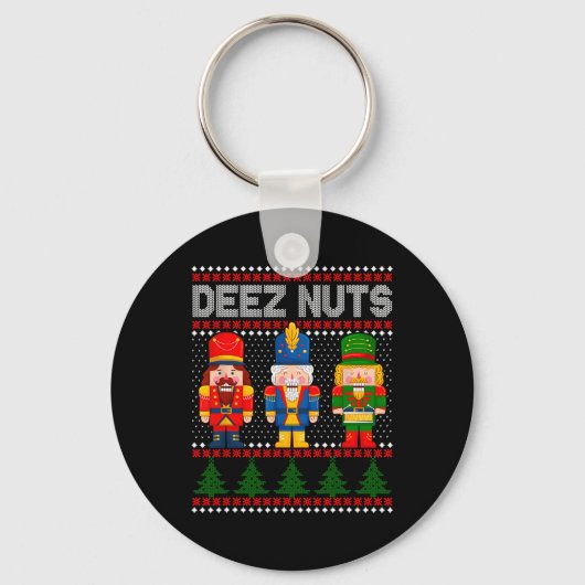 ディーズナッツくるみ割りおもしろい醜いクリスマス キーホルダー (正面)