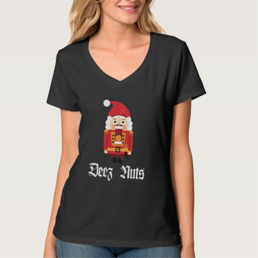 ディーズナッツくるみ割り付け兵士のおもしろいクリスマスミーム Tシャツ (正面)