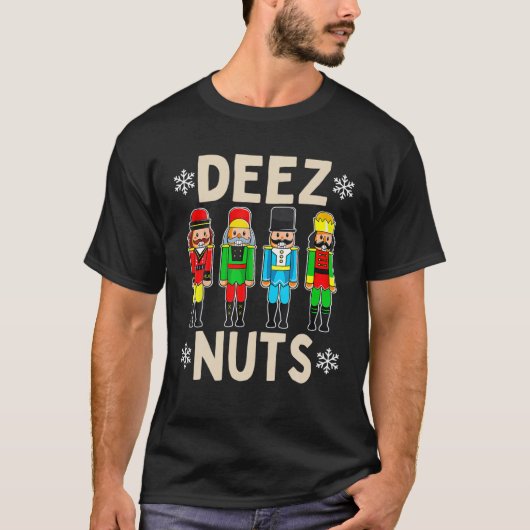 ディーズナッツくるみ割り醜いクリスマスセーターおもしろい Tシャツ (正面)