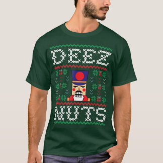 ディーズナッツのナツクラッカー醜おもしろいいクリスマスセーター Tシャツ