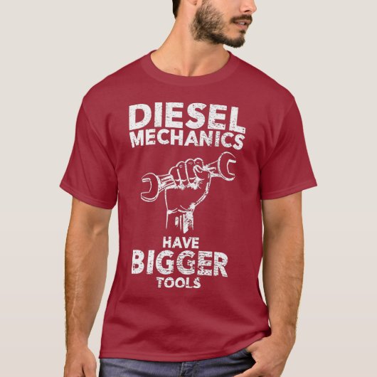 ディーゼおもしろいル整備士の大男性へきいツール Tシャツ (正面)