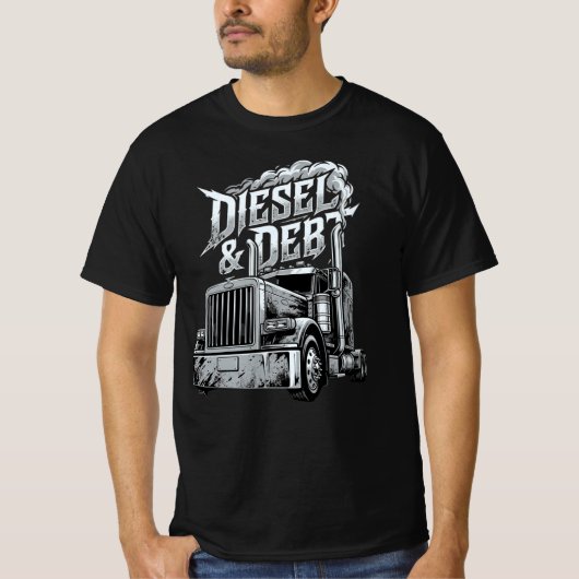 ディーゼルと負債 トラッカーギフト Tシャツ (正面)