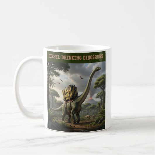 ディーゼルを汲みに行く コーヒーマグカップ (左)