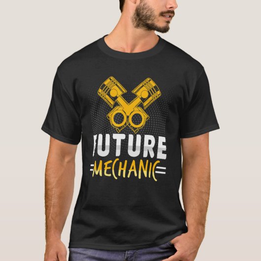 ディーゼルエンジニアカー固定フューチャー整備士Auto Re Tシャツ (正面)
