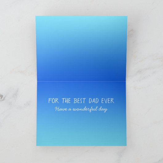 ディーゼルエンジンと波の父の日パーソナライズされた カード (内部)