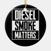 ディーゼルスモークはディーゼルトラック転が炭を問題 セラミックオーナメント (正面)