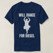 ディーゼルファッおもしろいトガイBallerina Infllのためのダンス Tシャツ (デザイン正面)