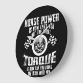 ディーゼル整備士どのくらい遠く壁をもたらすあなた ラージ壁時計 (傾斜)