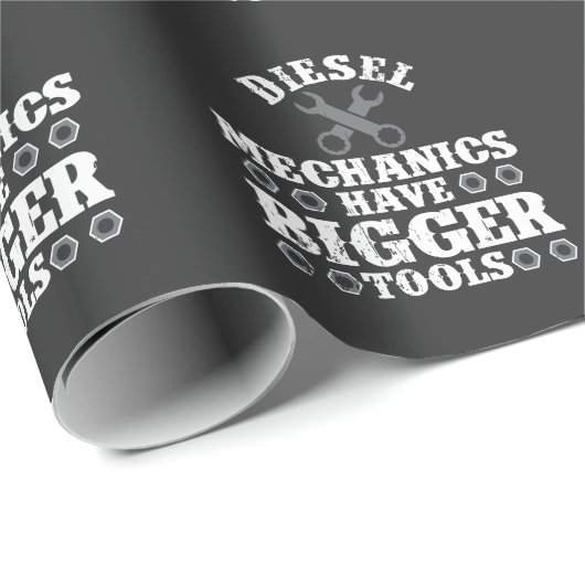 ディーゼル整備士のためのギフトにより大きい用具があります ラッピングペーパー (ロールコーナー)