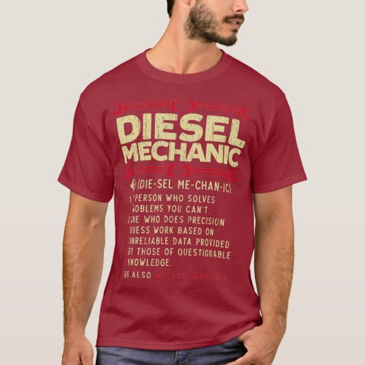 ディーゼル整備士の定義 自動車 車 Tシャツ (正面)
