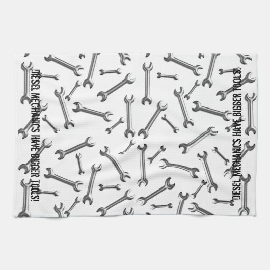 ディーゼル整備士はより大きい用具を持っています キッチンタオル (横)