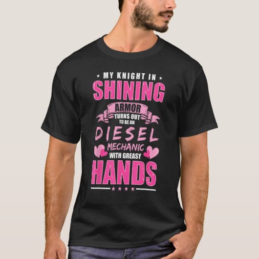 ディーゼル整備士ガールフレンドディーゼル整備士妻 Tシャツ (正面)