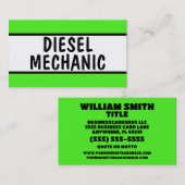ディーゼル整備士ネオングリーン 名刺 (正面/裏面)