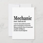 ディーゼル整備士定義おもしろいリペアマン父 サンキューカード (正面)