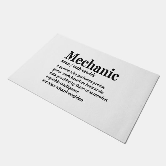 ディーゼル整備士定義おもしろいリペアマン父 ドアマット (アングル)