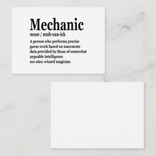 ディーゼル整備士定義おもしろいリペアマン父 ノートカード (正面/裏面)