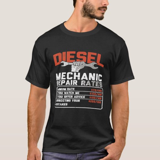 ディーゼル整備士自動車整備士ディーゼル車 Tシャツ (正面)