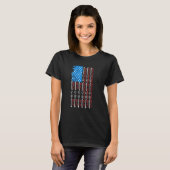 ディーゼル整備士車の固定アメリカ国旗のオートレパ Tシャツ (正面フル)