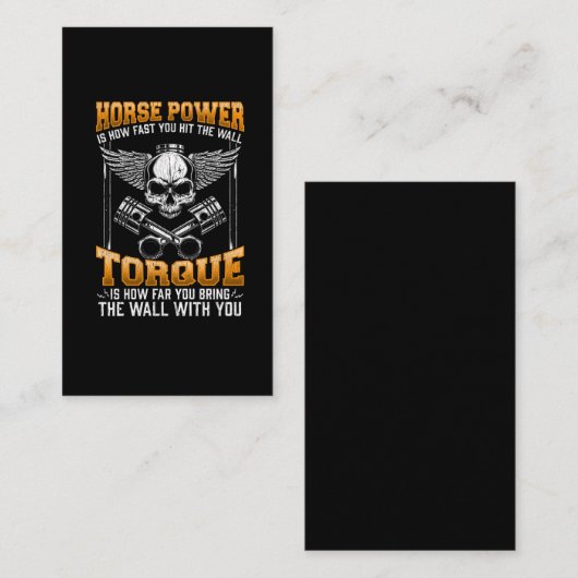 ディーゼル整備士馬力トルクオートカーラバー 名刺 (正面/裏面)