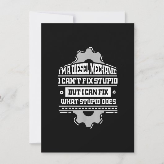 ディーゼル整備士 トラック運転手 Tシャツ 面白い トラック修理 招待状 (正面)