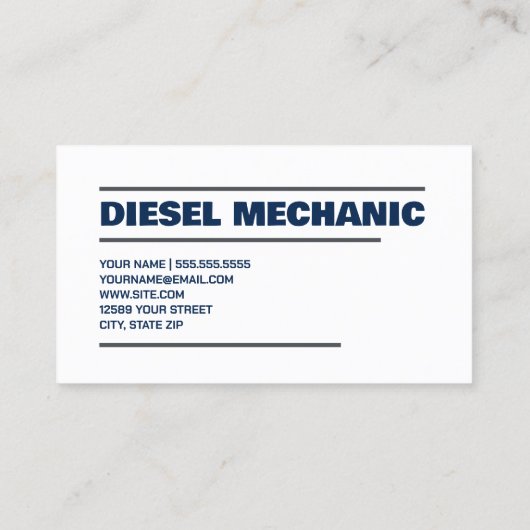 ディーゼル整備士 名刺 (裏面)