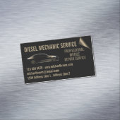 ディーゼル整備士 自動車修理 ゴールド マグネット名刺 (インサイチュ)