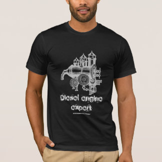 ディーゼル機関のカッコいいのおもしろTシャツのデザイン Tシャツ