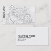 ディーゼル機関の正方形の整備士の名刺の白 名刺 (正面/裏面)