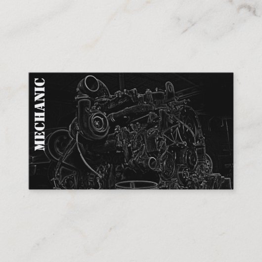 ディーゼル機関の正方形の整備士の名刺 名刺 (正面)