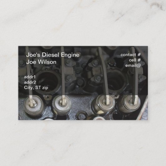 ディーゼル機関弁 名刺 (正面)