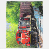 ディーゼル機関車7054 – 名前の追加 フリースブランケット (正面)