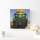 ディーゼル機関車No. 4138平時計なし顔 スクエア壁時計 (ホーム)