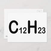 ディーゼル燃料の化学式 ポストカード (正面/裏面)