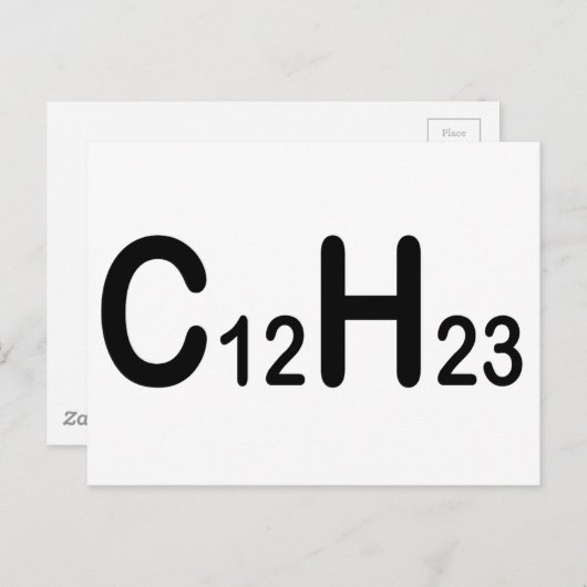 ディーゼル燃料の化学式 ポストカード (正面/裏面)