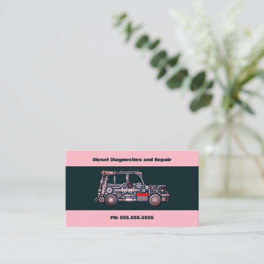 ディーゼル自動車整備士 名刺 (スタンド正面)