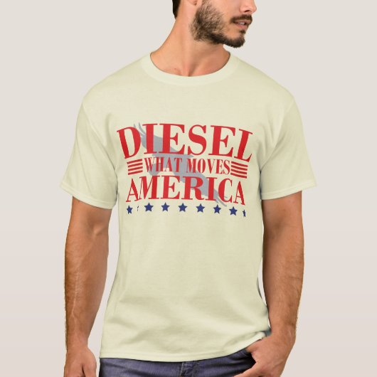 ディーゼル車がアメリカを動かす Tシャツ (正面)